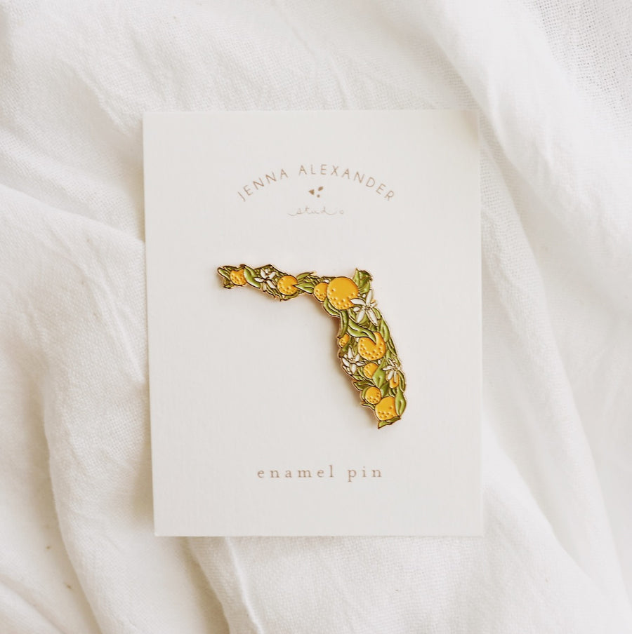 Florida State Flower Enamel Pin – Jenna Fine Art Studio